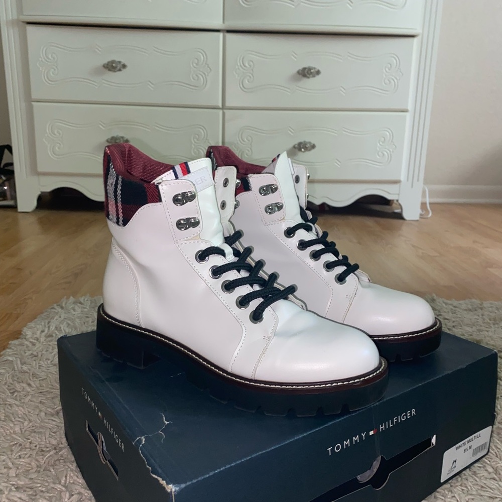 Tommy Hilfiger White Boots